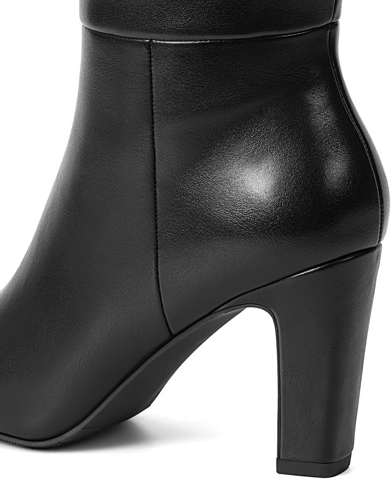 Pasuot Thigh High Boots for Women - Black Over the Knee Boots with Pointed Toe, Above the Knee Long Boots with Sexy Chunky Heel Side Zipper, Date Daily Party Concert Festival for Ladies Fall Winter - Image 4